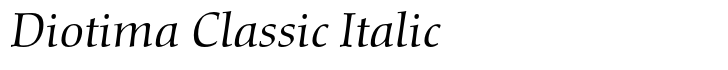Diotima Classic Pro Italic